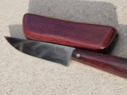 purple heart wood knife